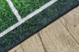 Detský koberec protišmykový BAMBINO 58690 futbalové ihrisko, zelený
