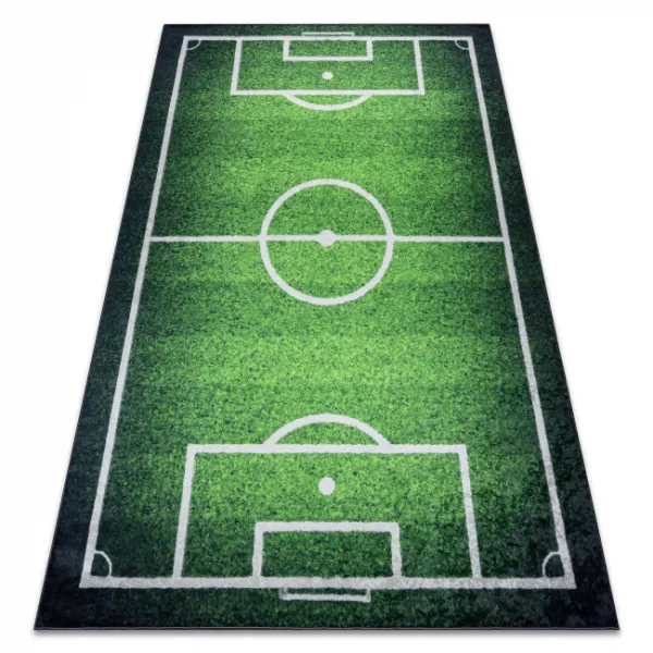 Detský koberec protišmykový BAMBINO 58690 futbalové ihrisko, zelený