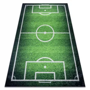 Detský koberec protišmykový BAMBINO 58690 futbalové ihrisko, zelený