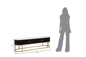 Marinela Dizajnový TV stolík Hadassah 150 cm viacfarebný