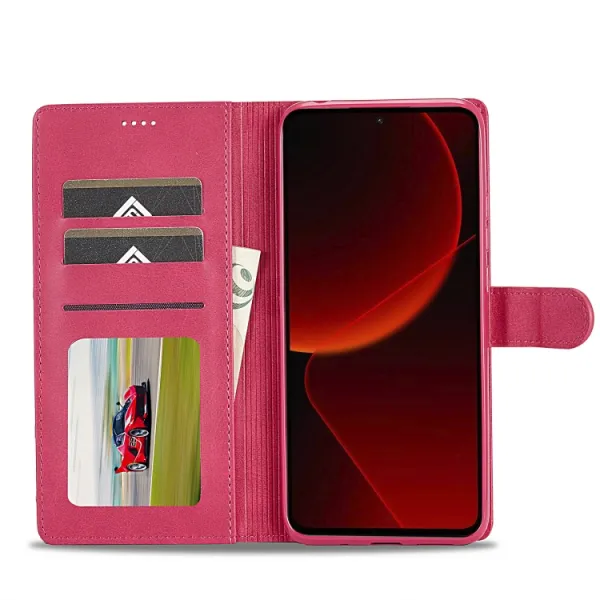IMEEKE Peňaženkový obal pre Xiaomi 14T Pro ružový