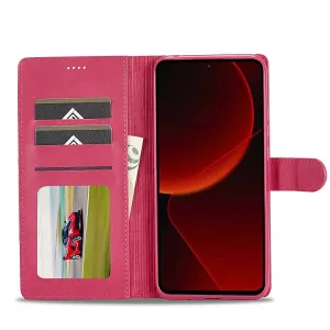 IMEEKE Peňaženkový obal pre Xiaomi 14T Pro ružový