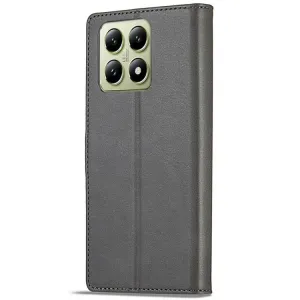 IMEEKE Peňaženkový obal pre Xiaomi 14T Pro šedý