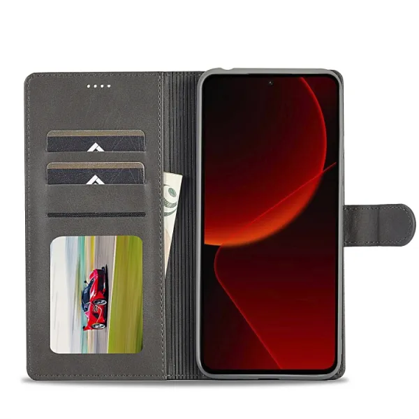 IMEEKE Peňaženkový obal pre Xiaomi 14T Pro šedý
