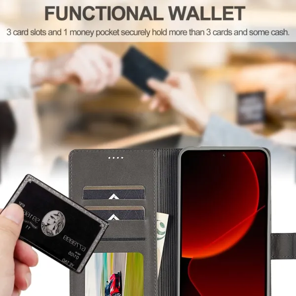 IMEEKE Peňaženkový obal pre Xiaomi 14T Pro šedý