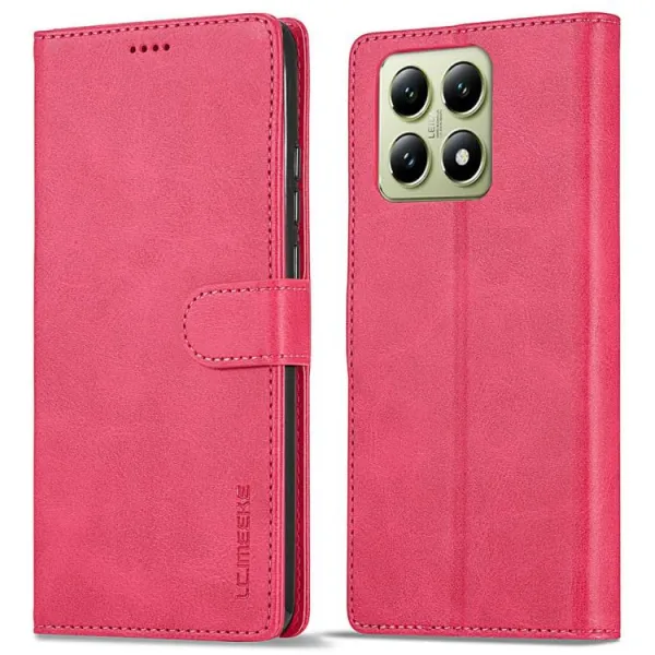 IMEEKE Peňaženkový obal pre Xiaomi 14T ružový