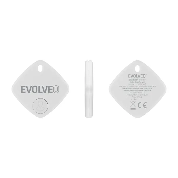 EVOLVEO TrackTag, Bluetooth lokátor s Apple Find My, biely
