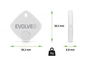 EVOLVEO TrackTag, Bluetooth lokátor s Apple Find My, biely