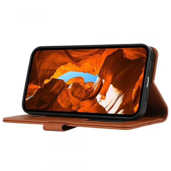 ABEEL DELICATE Peňaženkový obal Honor Magic8 Lite 5G hnedý