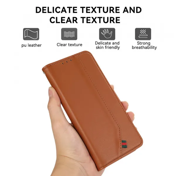 ABEEL DELICATE Peňaženkový obal Honor Magic8 Lite 5G hnedý