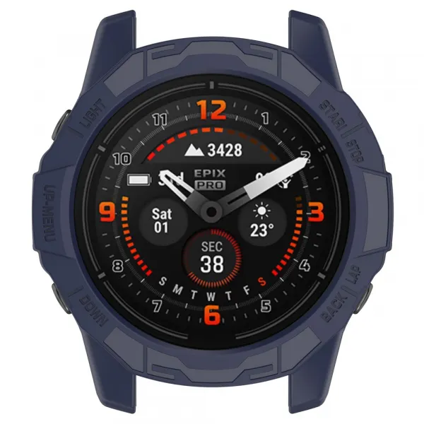 TPU HALF COVER Kryt pre Garmin Fenix 7 Pro 47mm modrý