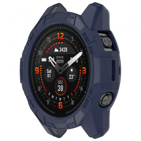 TPU HALF COVER Kryt pre Garmin Fenix 7 Pro 47mm modrý