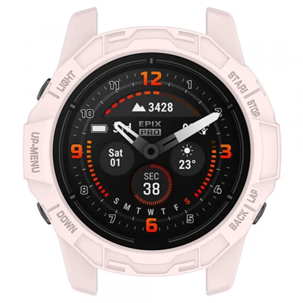 TPU HALF COVER Kryt pre Garmin Fenix 7 Pro 47mm ružový