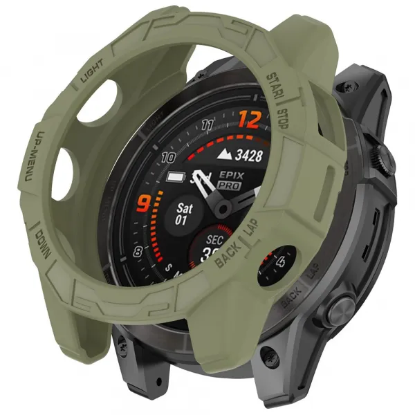 TPU HALF COVER Kryt pre Garmin Fenix 7 Pro 47mm zelený