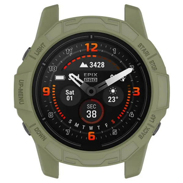 TPU HALF COVER Kryt pre Garmin Fenix 7 Pro 47mm zelený