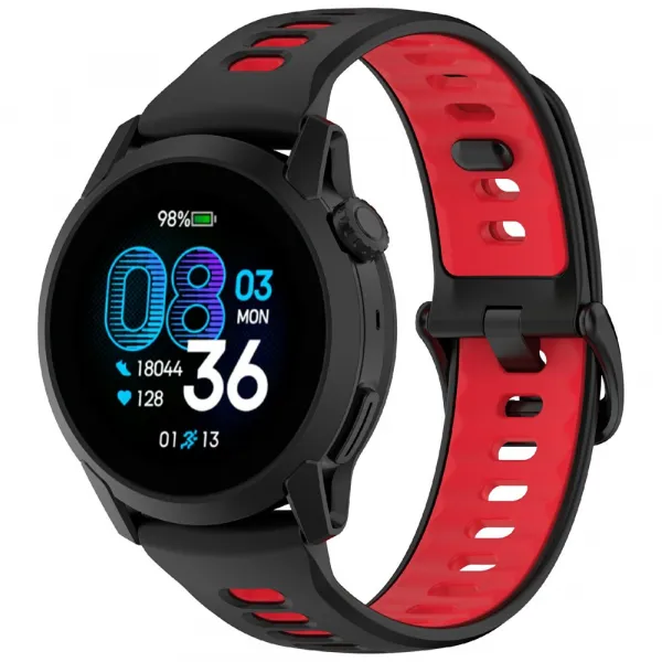 SPORTY Vymeniteľný silikónový remienok Coros Pace 4 BLACK-RED