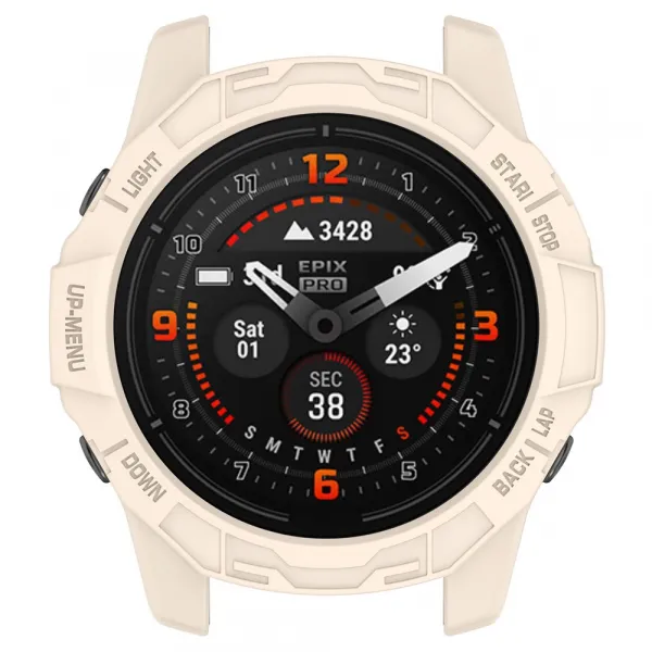 TPU HALF COVER Kryt pre Garmin Fenix 7 Pro 47mm STARLIGHT