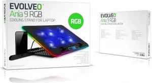 EVOLVEO Ania 9 RGB, nastavitelný podstavec pro notebook