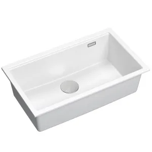 Quadron Quadron - Granitový drez Logan 110 White Oceľ HQD7644U1_BS_U
