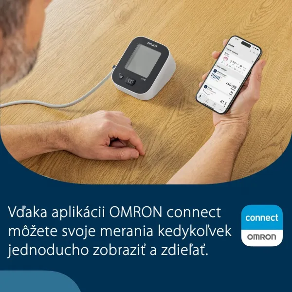 Tlakomer OMRON M2+ Connect + sieťový zdroj