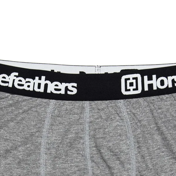 HORSEFEATHERS Boxerky Dynasty Long 3Pack - heather gray GRAY velikost S