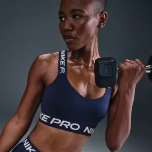 Dámska tréningová športová podprsenka NIKE PRO W NP BRA TT MIDNIGHT NAVY MIDNIGHTNAVY WHITE