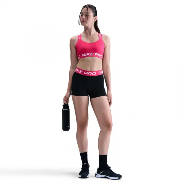 Dámske tréningové kraťasy NIKE PRO W NP 365 SHORT 3IN BLACK RUSH PINK WHITE