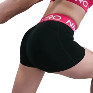 Dámske tréningové kraťasy NIKE PRO W NP 365 SHORT 3IN BLACK RUSH PINK WHITE
