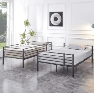 JAKS Poschodová posteľ čierna 90/120 x 200 cm Tres