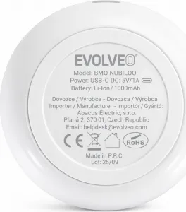 EVOLVEO Nubiloo – uspávací modul s bílým šumem, ukolébavkami a barevným světlem na dobrou noc