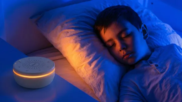 EVOLVEO Nubiloo – uspávací modul s bílým šumem, ukolébavkami a barevným světlem na dobrou noc