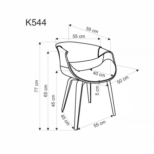 Jedálenské kreslo K544 Halmar