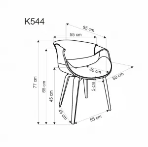 Jedálenské kreslo K544 Halmar