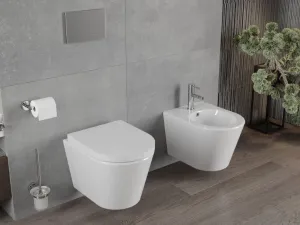 MEXEN/S - WC predstenová inštalačná sada Fenix Slim s misou WC Rico + sedátko softclose, biela 61030478000