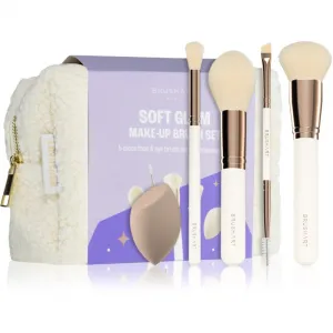 BrushArt Basic Soft Glam make-up brush set Sada štetcov s taštičkou