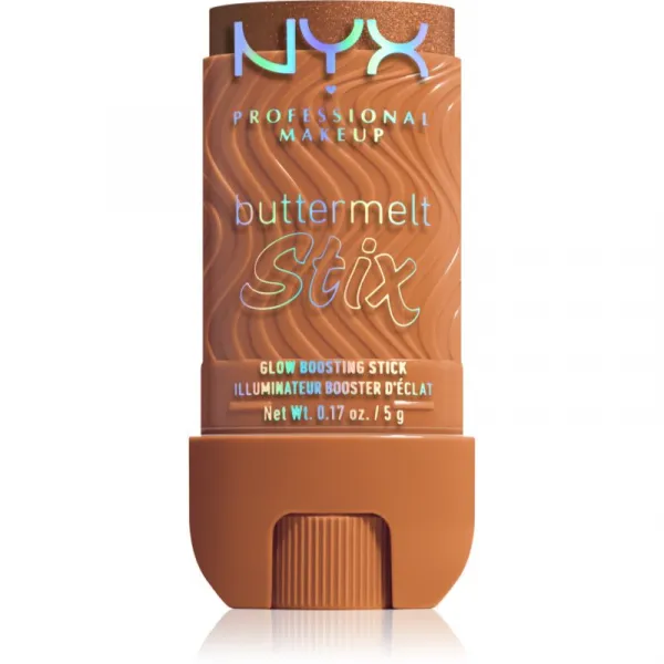 NYX Professional Makeup Buttermelt Glow Stix rozjasňujúca tyčinka odtieň 12 It's Giving Melt 5 g