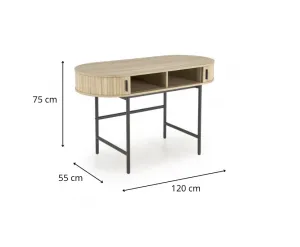 HALMAR Psací stůl B51 dub přírodní/černý