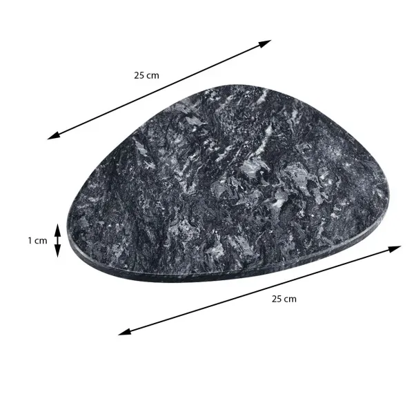 Kesper Mramorová servírovací deska CHEZZA 25x25 cm šedá