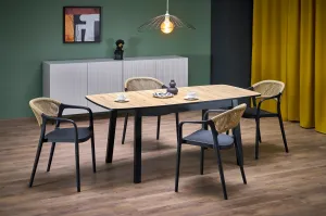 HALMAR Rozkládací jídelní stůl Barril 130/170 cm dub artisan/černý
