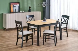 HALMAR Rozkládací jídelní stůl Barril 130/170 cm dub artisan/černý