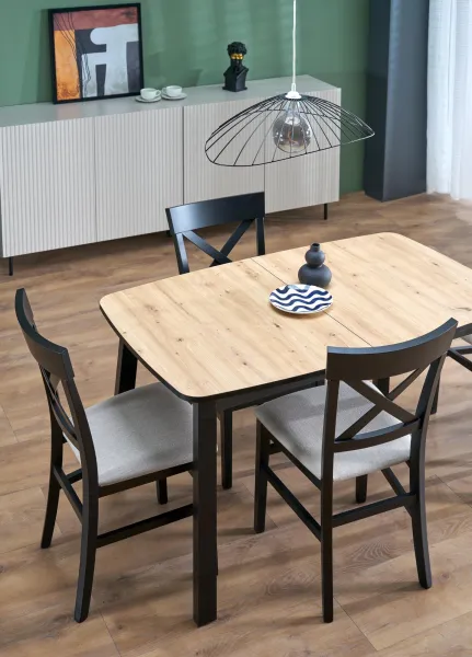 HALMAR Rozkládací jídelní stůl Barril 130/170 cm dub artisan/černý