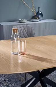 HALMAR Rozkládací jídelní stůl ACORD 120/200 cm dub přírodní/černý