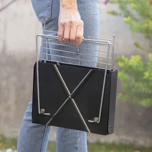 InnovaGoods Přenosný skládací minigril na dřevěné uhlí Foldecue