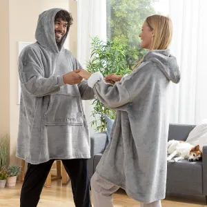 InnovaGoods Oversized mikinová deka s kapucí s fleecovou podšívkou Swug