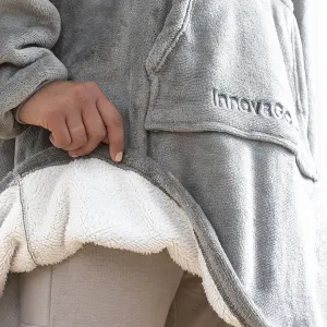 InnovaGoods Oversized mikinová deka s kapucí s fleecovou podšívkou Swug