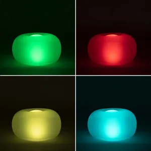 InnovaGoods Nafukovací sedačka s vícebarevnou LED a dálkovým ovladačem Pulight