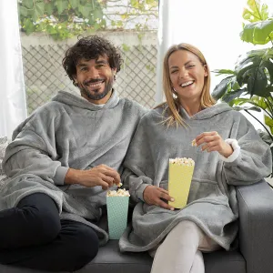 InnovaGoods Oversized mikinová deka s kapucí s fleecovou podšívkou Swug