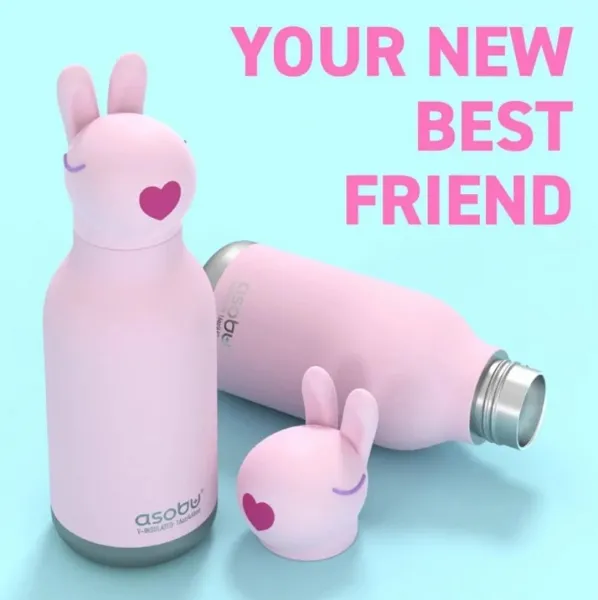 Bestie Bottles fľaša na pitie zajačik