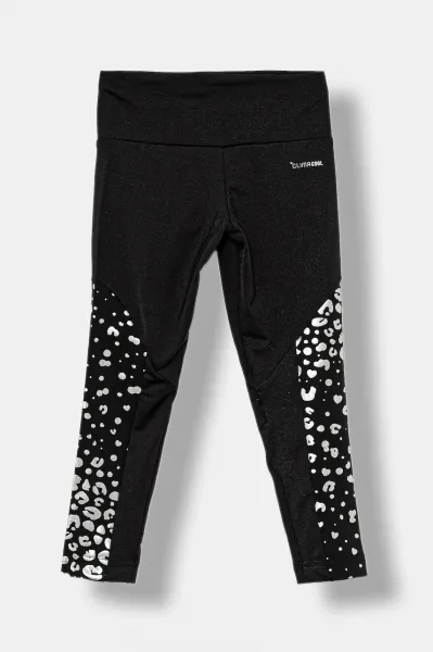 adidas TRAINING ESSENTIALS GLAM PRINT LEGGINS Dievčenské športové legíny, čierna, veľkosť