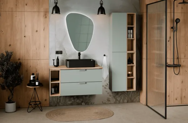 ArtCom Vysoká skrinka ASTER Green ASG 2SP/2URSM